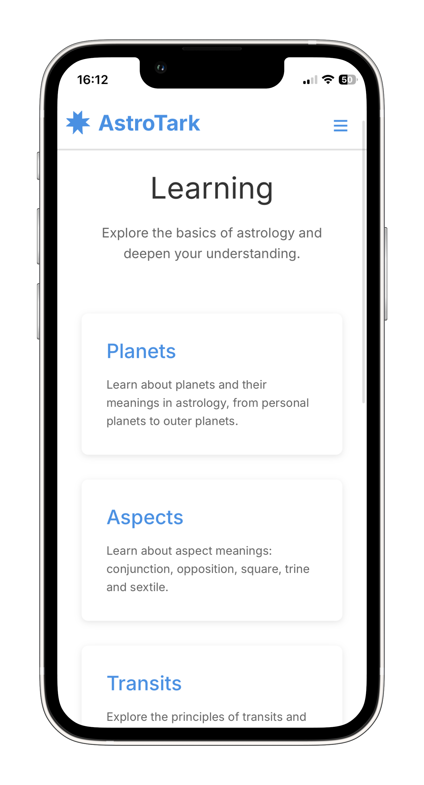 My Charts & Learning Materials
